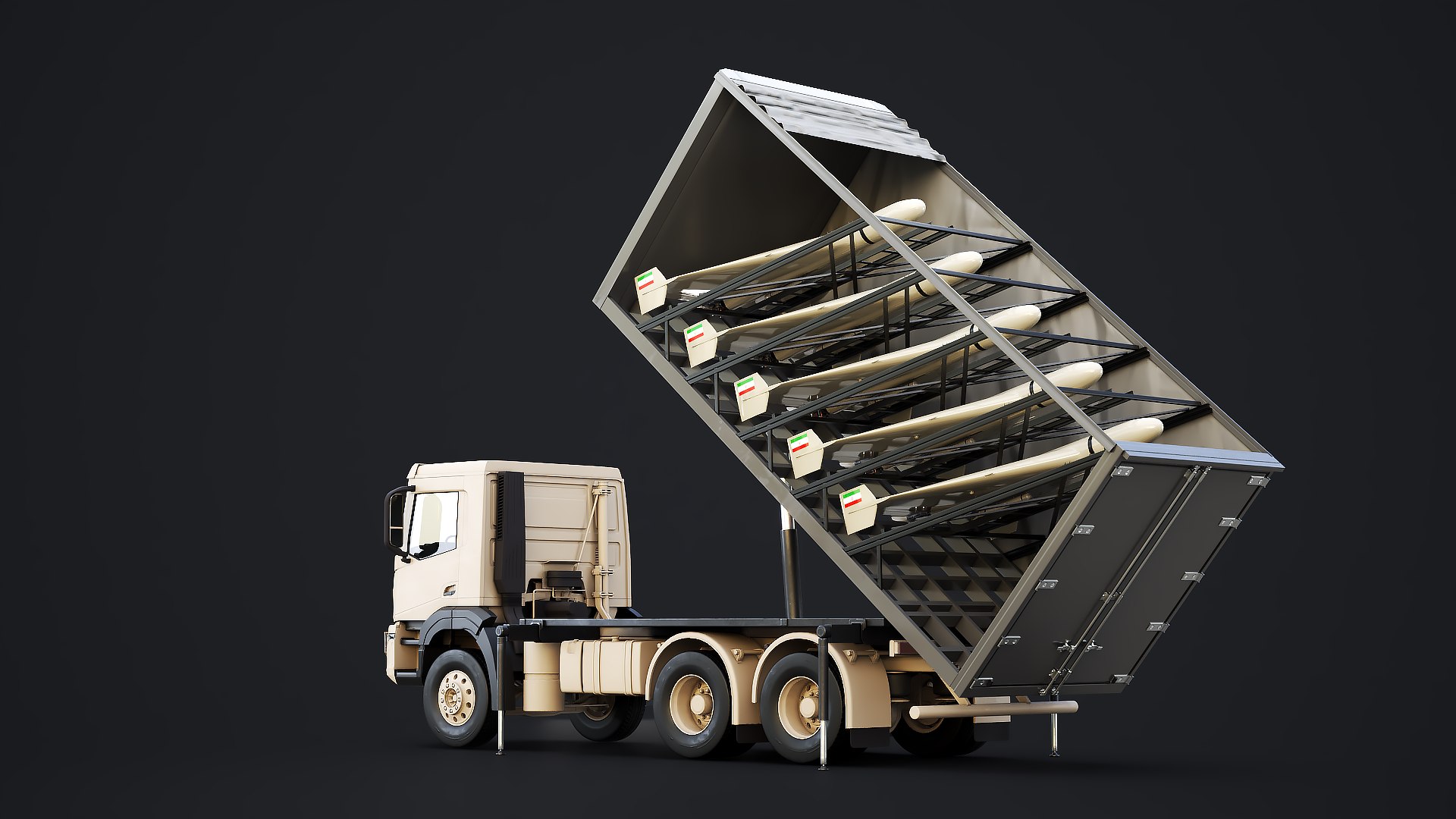 3D Shahed-136 Drone Launcher Truck - Military UAV Launch System 3D Model model https://p.turbosquid.com/ts-thumb/MI/EjHKW8/By/mlt_launcher_0000/png/1763631224/1920x1080/fit_q87/76e6f7b9074ff81a35d752777ac2e219d6e35e62/mlt_launcher_0000.jpg