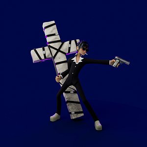 3D Nicholas D Wolfwood from Trigun 3d modeling material and rigging