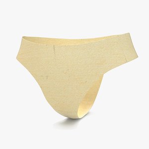 men s  underwear  yellow 3D model