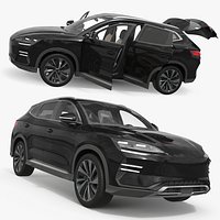 Modern Electric Urban SUV Black Simplified