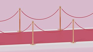 3D Cartoon Red Carpet model