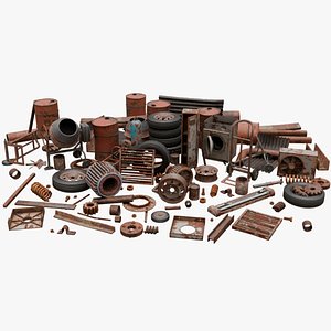 Rusty Scrap Props 3D model