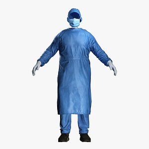 Operating Room Surgeon Uniform with Mask  Gloves