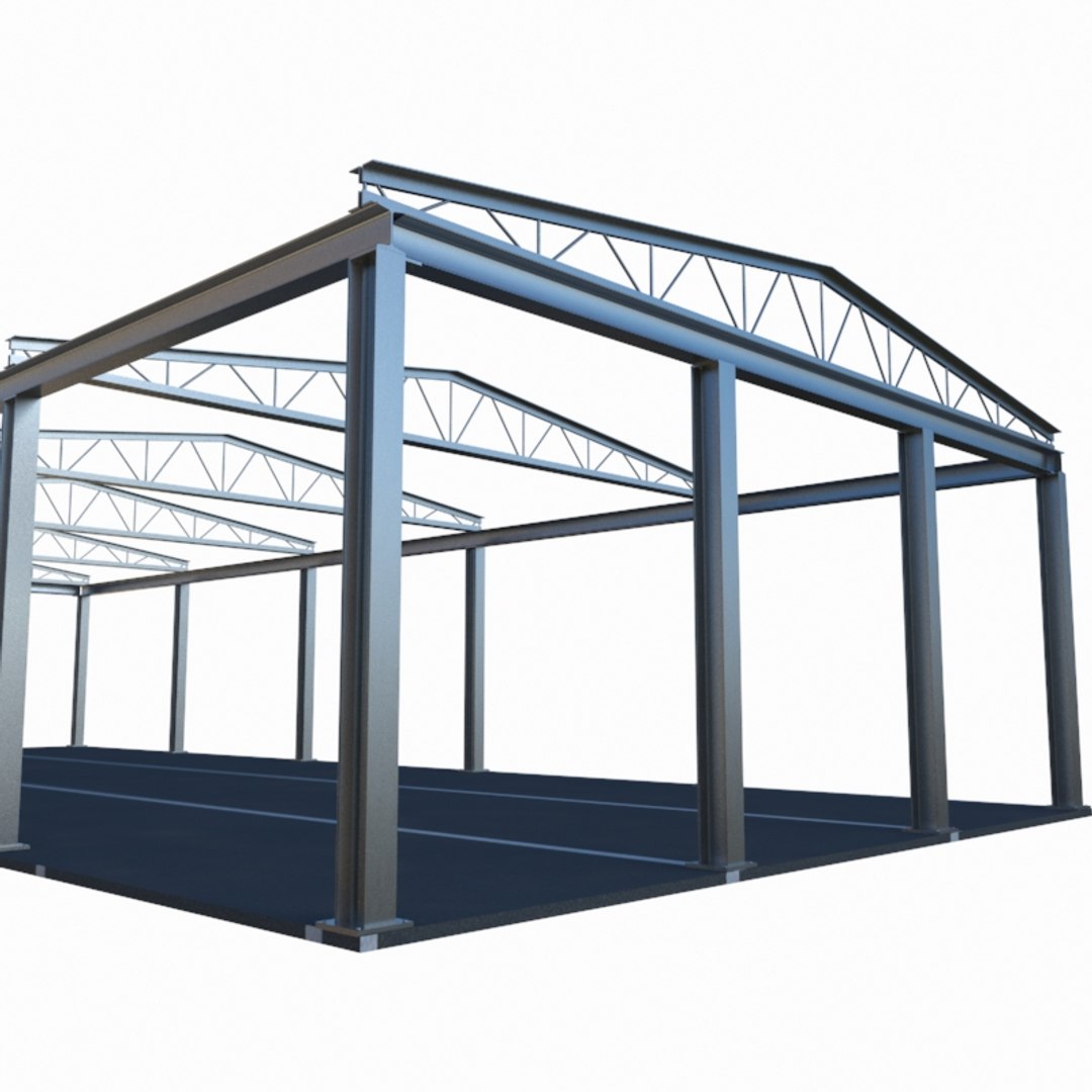 Industrial Building Steel 3d Model