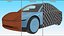 Electric Coupe Car Blue Simplified 3D