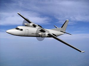 Fokker 50 generic white livery