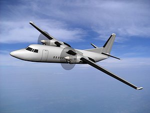 Fokker 50 generic white livery