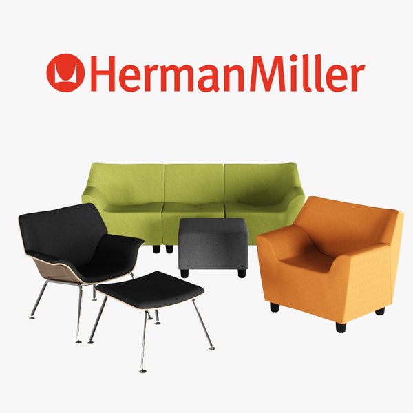 3d herman miller swoop lounge furniture model