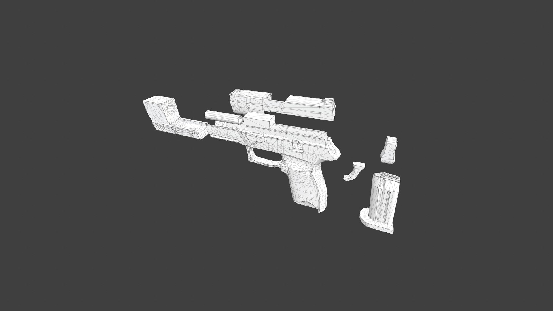 3d Model Pke 242 P250 Pistol