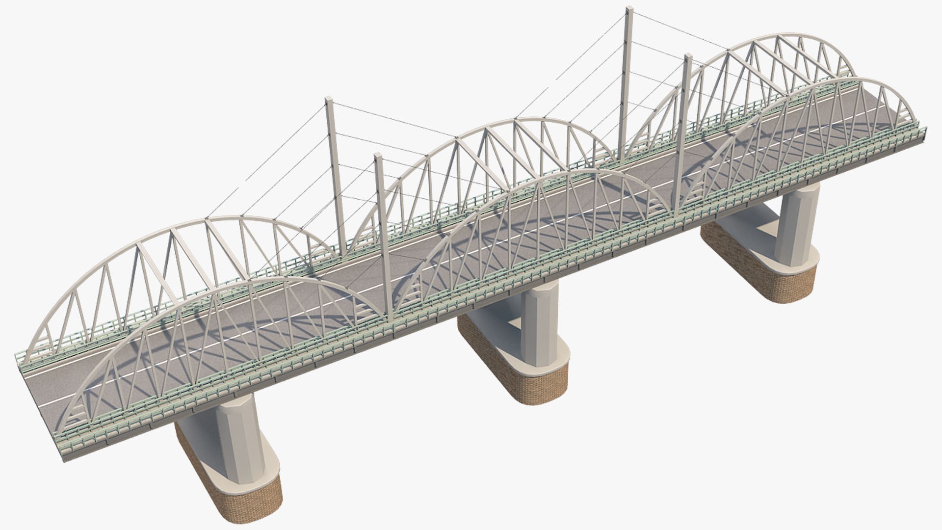 3D bridge road - TurboSquid 1317980