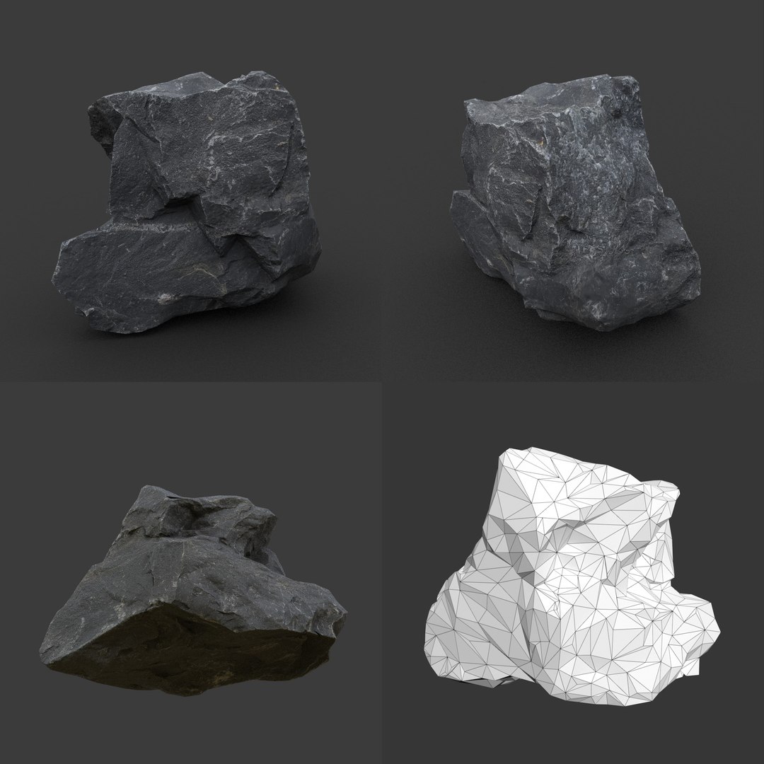 8 Low poly PBR Sharp Rock Photogrammetry model - TurboSquid 2163018