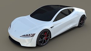 3D model tesla roadster