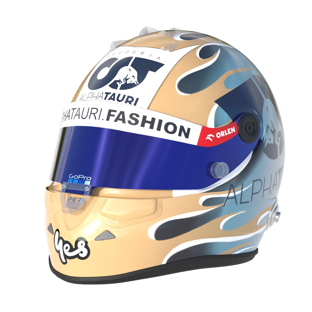 F1 Daniel Riccardo Helmet 2023 3D Model - TurboSquid 2129148