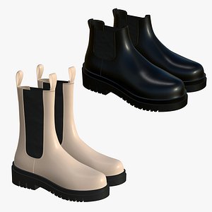 Realistic Leather Boots V75 3D model
