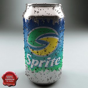drink sprite 0 33l 3d model