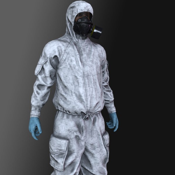 grey hazmat suit