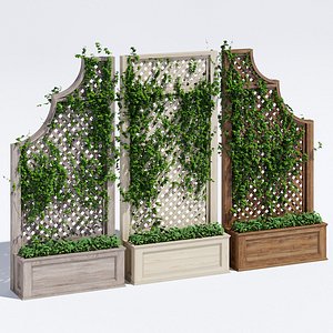 3D trellises planters model