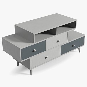 White Sideboard 4 Drawer Irvine
