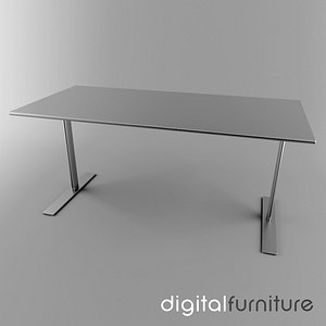 3d office desk model