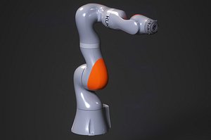 3D industrial robot pbr rigged model