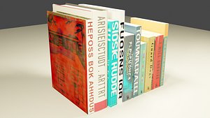 Assortment of 10 books 3D model