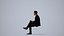 00384Mansur008 - Adult Asian male waiting in office wearing transitional seasonal business attire