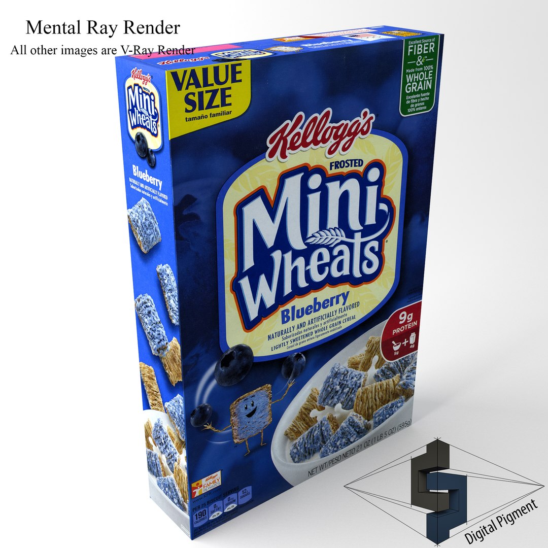 Mini Wheats Blueberry 3d Max