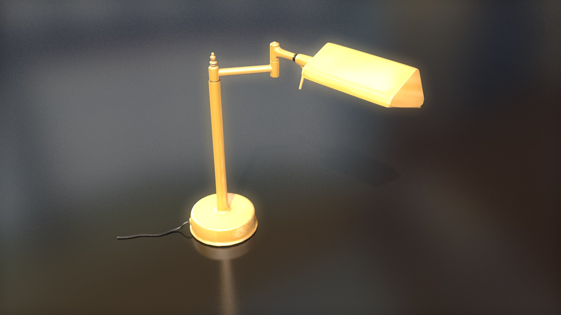 Golden Office Table Lamp Model TurboSquid 1443161