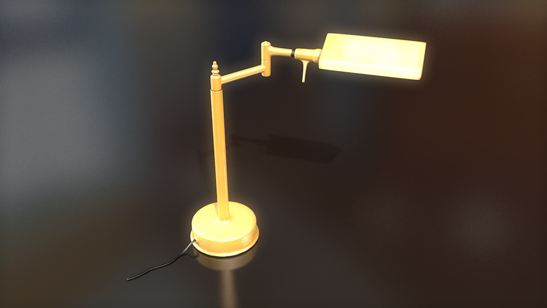 Golden Office Table Lamp Model TurboSquid 1443161