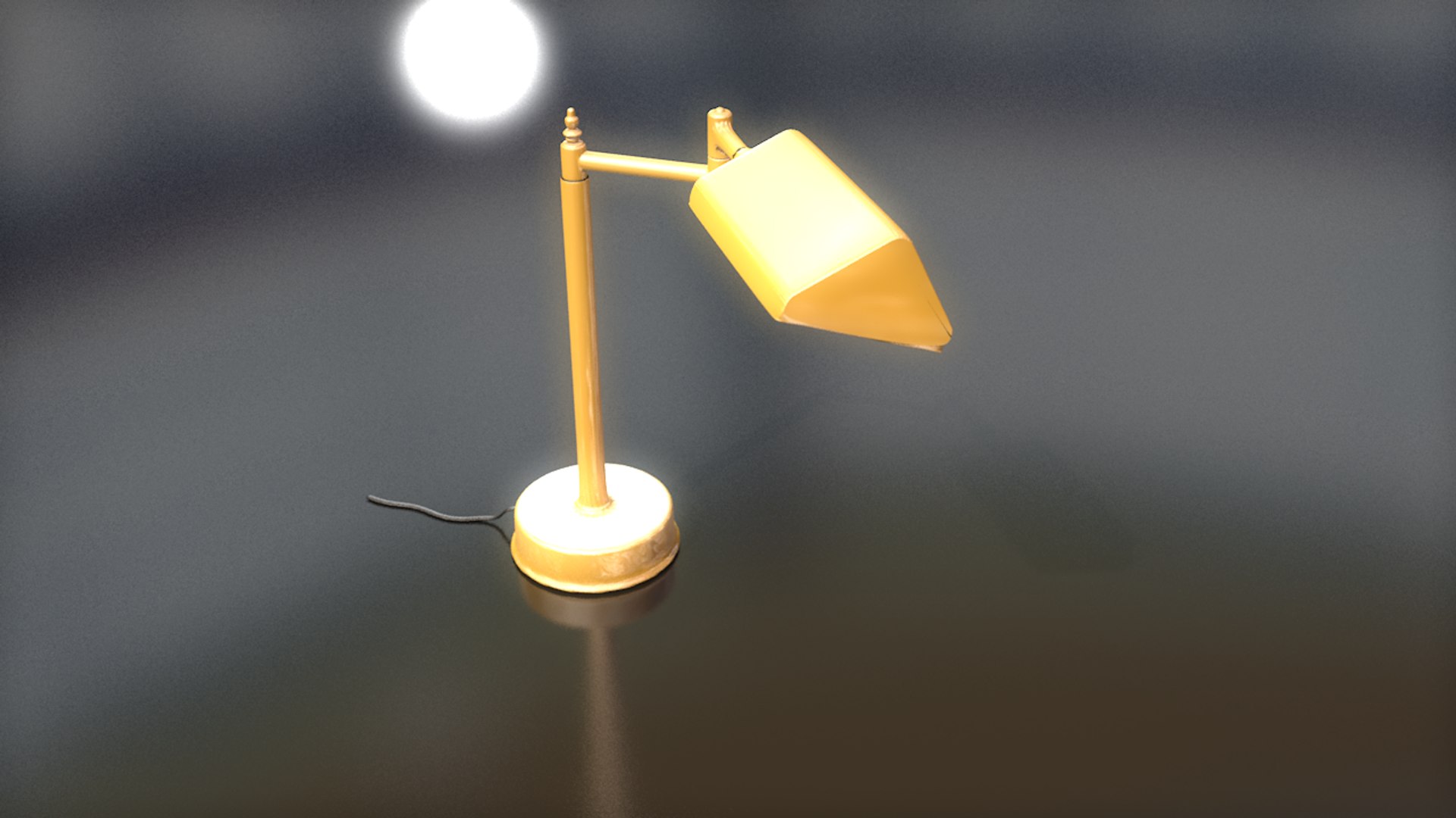 Golden Office Table Lamp Model TurboSquid 1443161