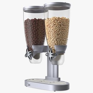Dual Food IDM Dispensers with Cereal 3D