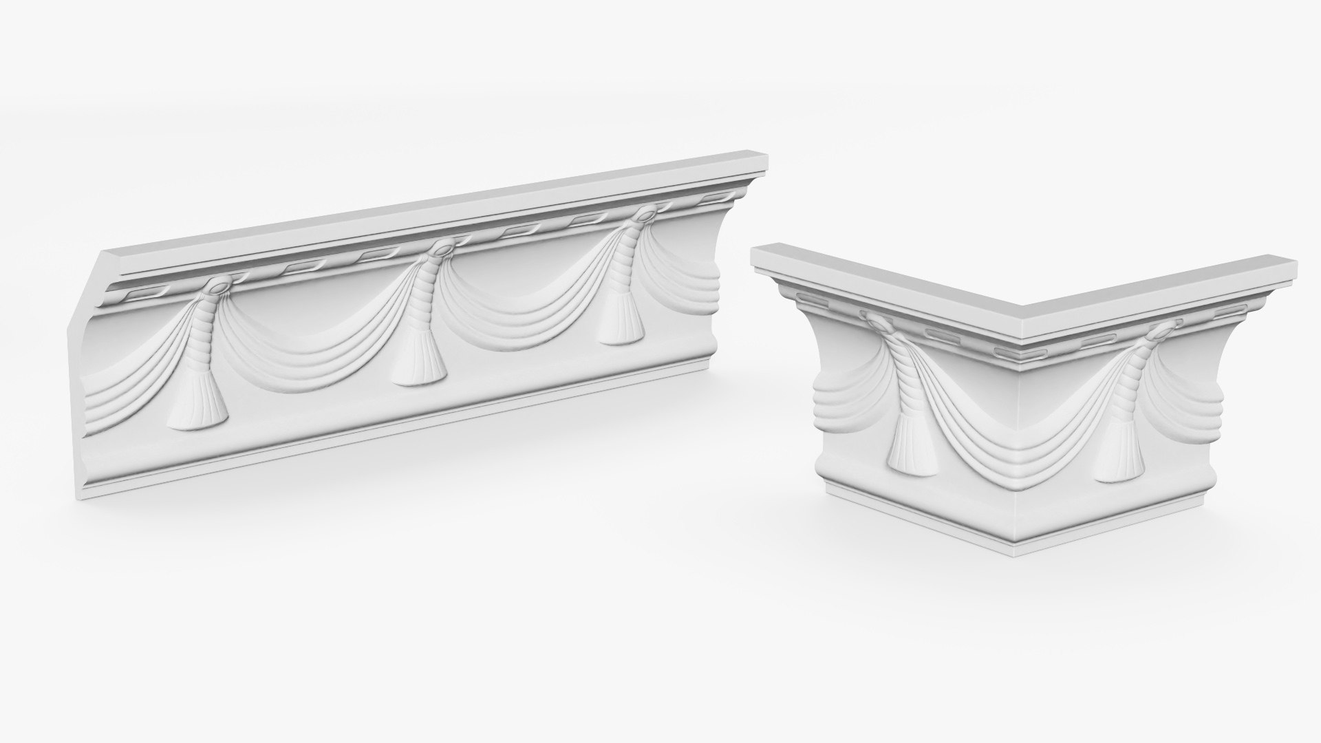3D Ceiling Molding With Pattern - TurboSquid 2406181
