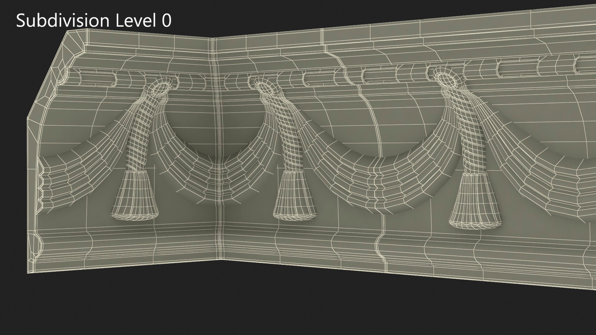 3D Ceiling Molding With Pattern - TurboSquid 2406181