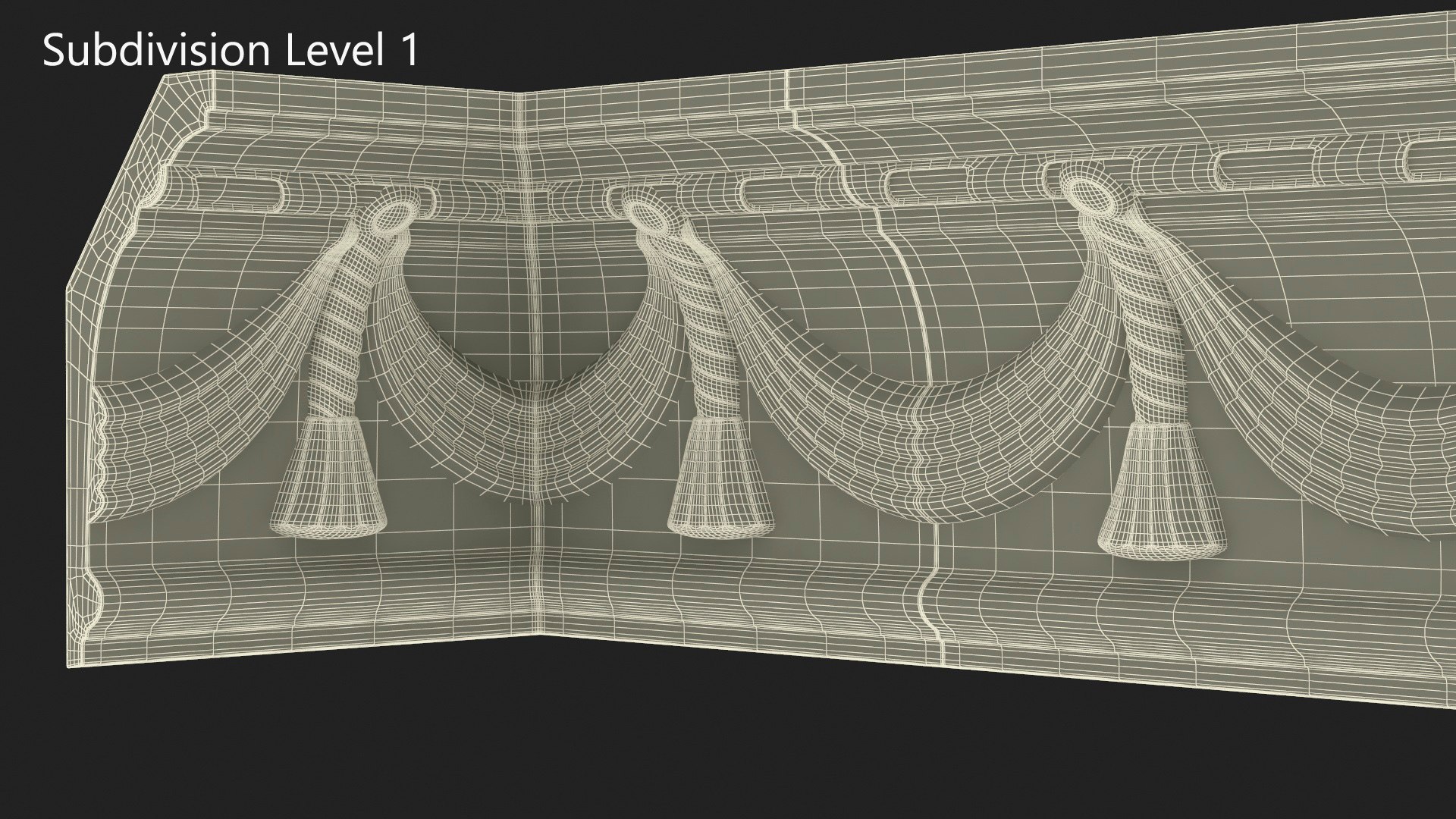 3D Ceiling Molding With Pattern - TurboSquid 2406181