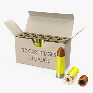 3D box 20 gauge shotgun model