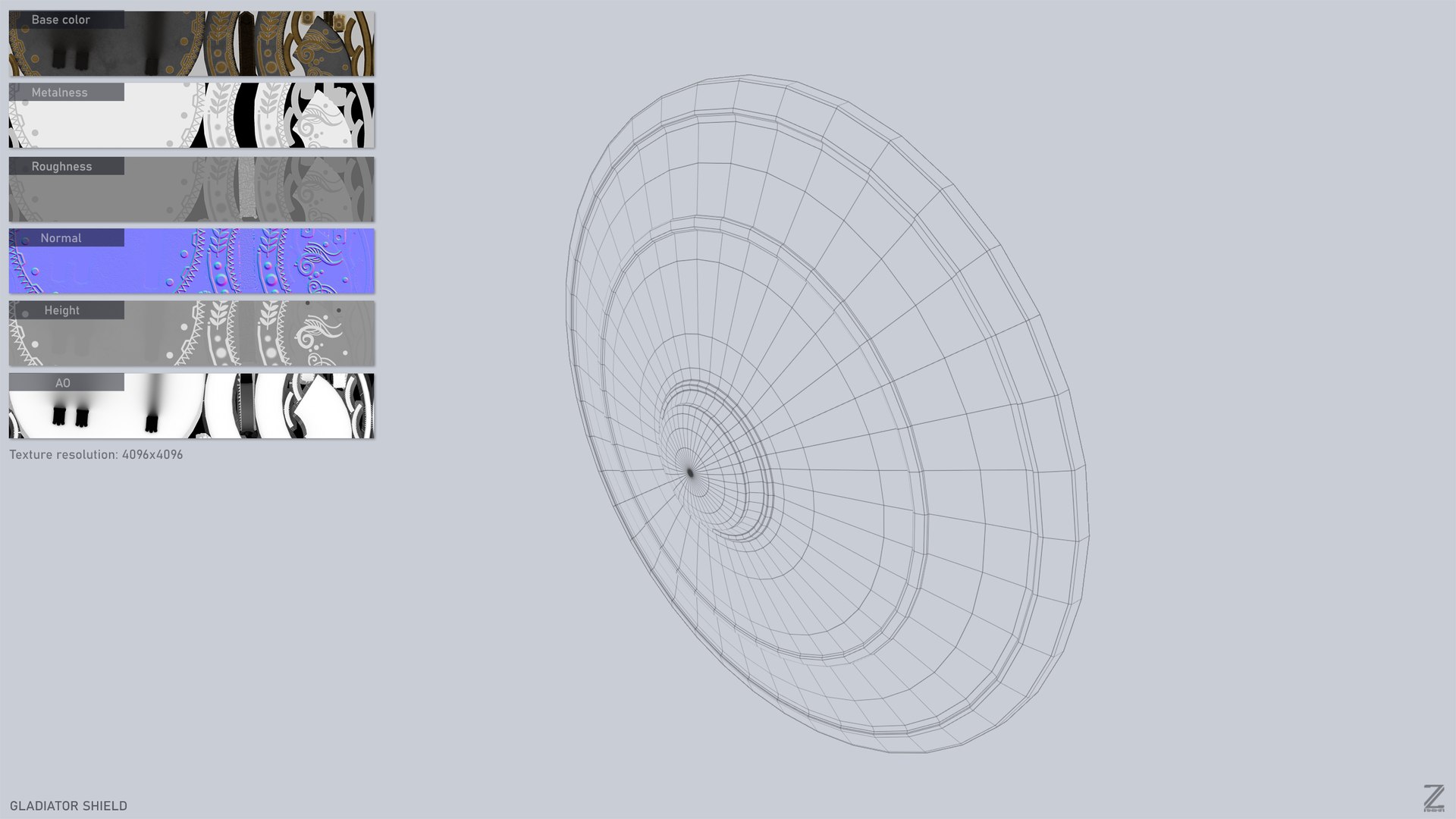 Gladiator Shield 3D Model - TurboSquid 2238550