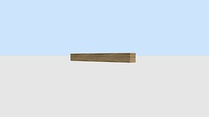 3d woodbeam 10x10x100 model