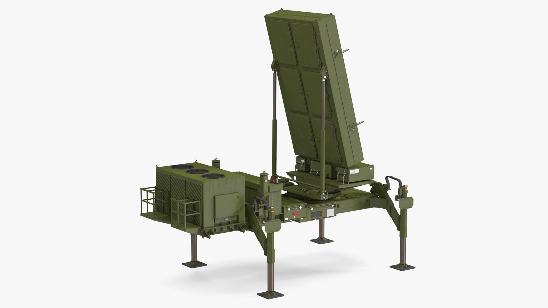 ELTA ELM 2084 Multi Mission Radar Rigged 3D model preview