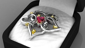 pendant ruby 3d model
