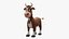 Cartone animato di mucca marrone