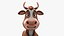 Cartone animato di mucca marrone