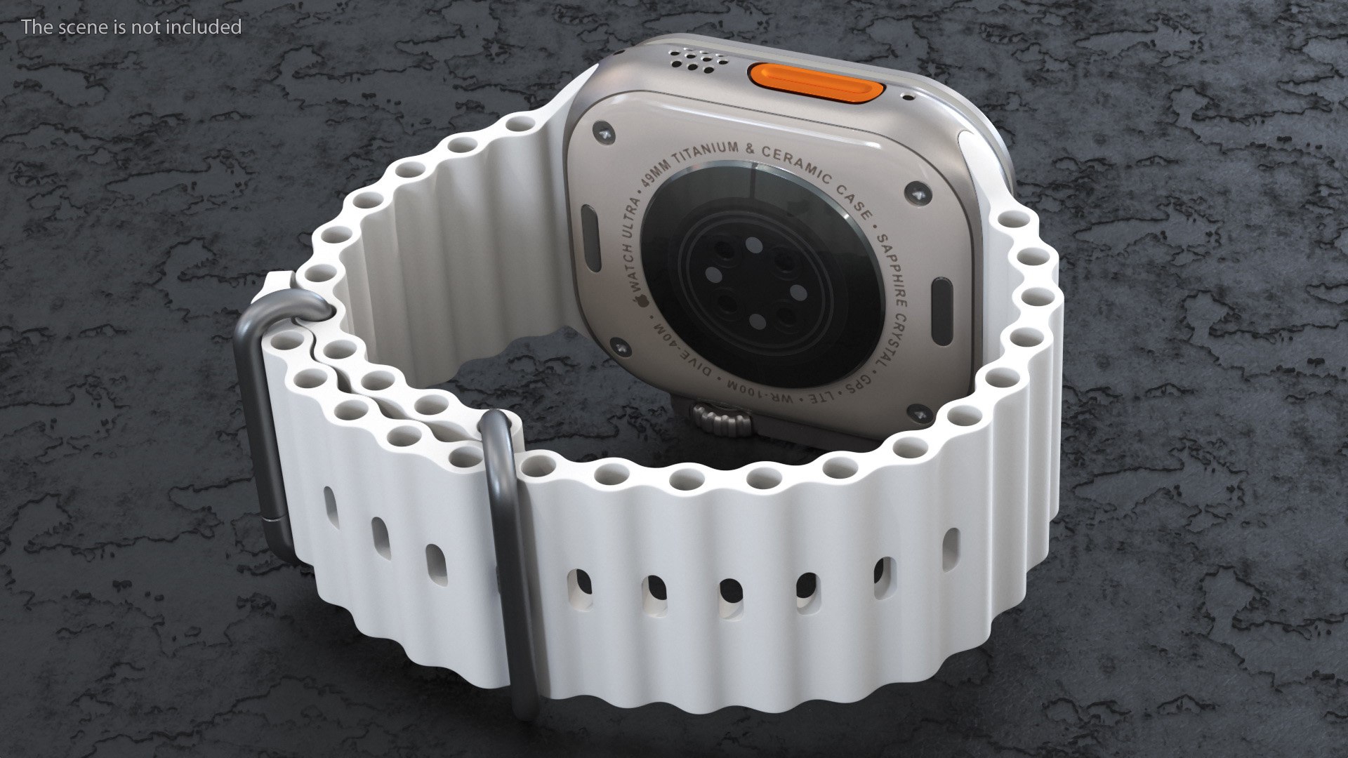 Apple Watch Ultra Ocean Band White 3D Model - TurboSquid 1984139