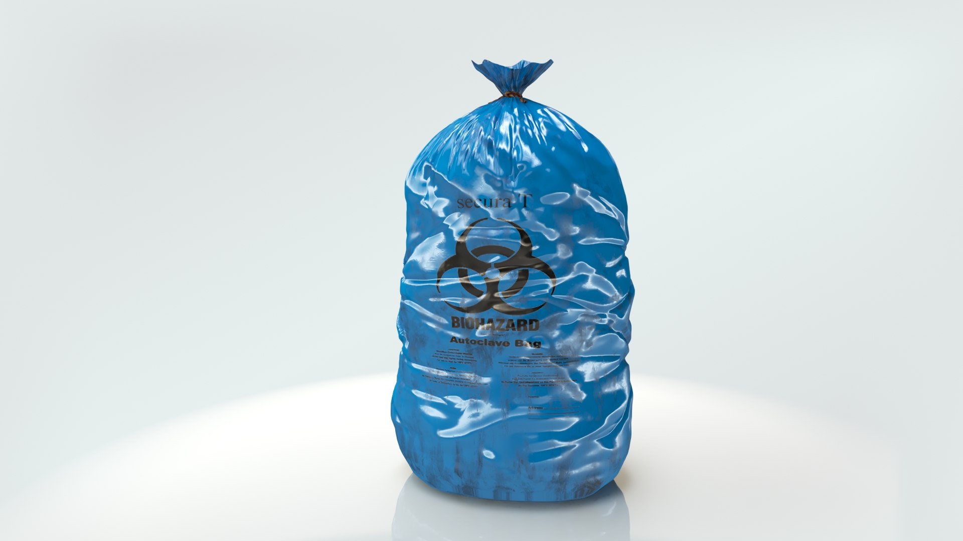 Blue Biohazard Trash Liner 3D - TurboSquid 1666439