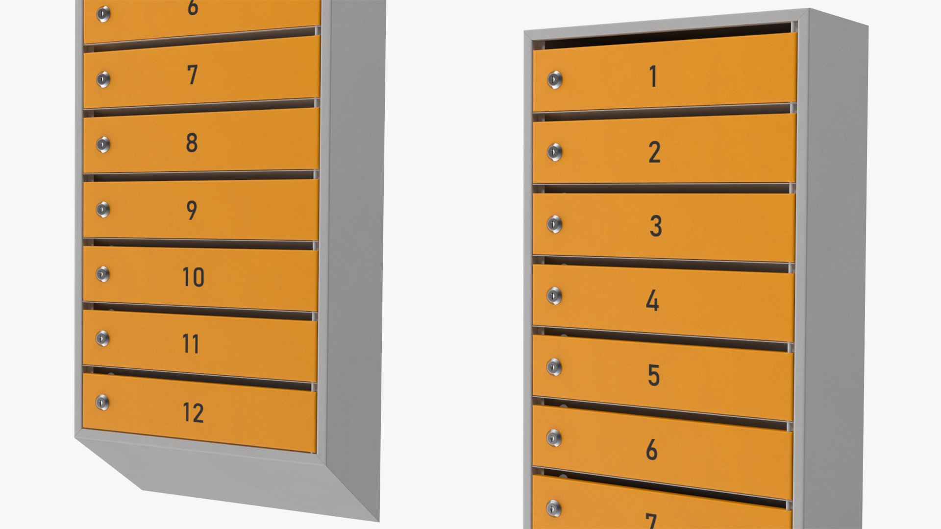 Block Of 12 Apartment Mailboxes Model - TurboSquid 2004686