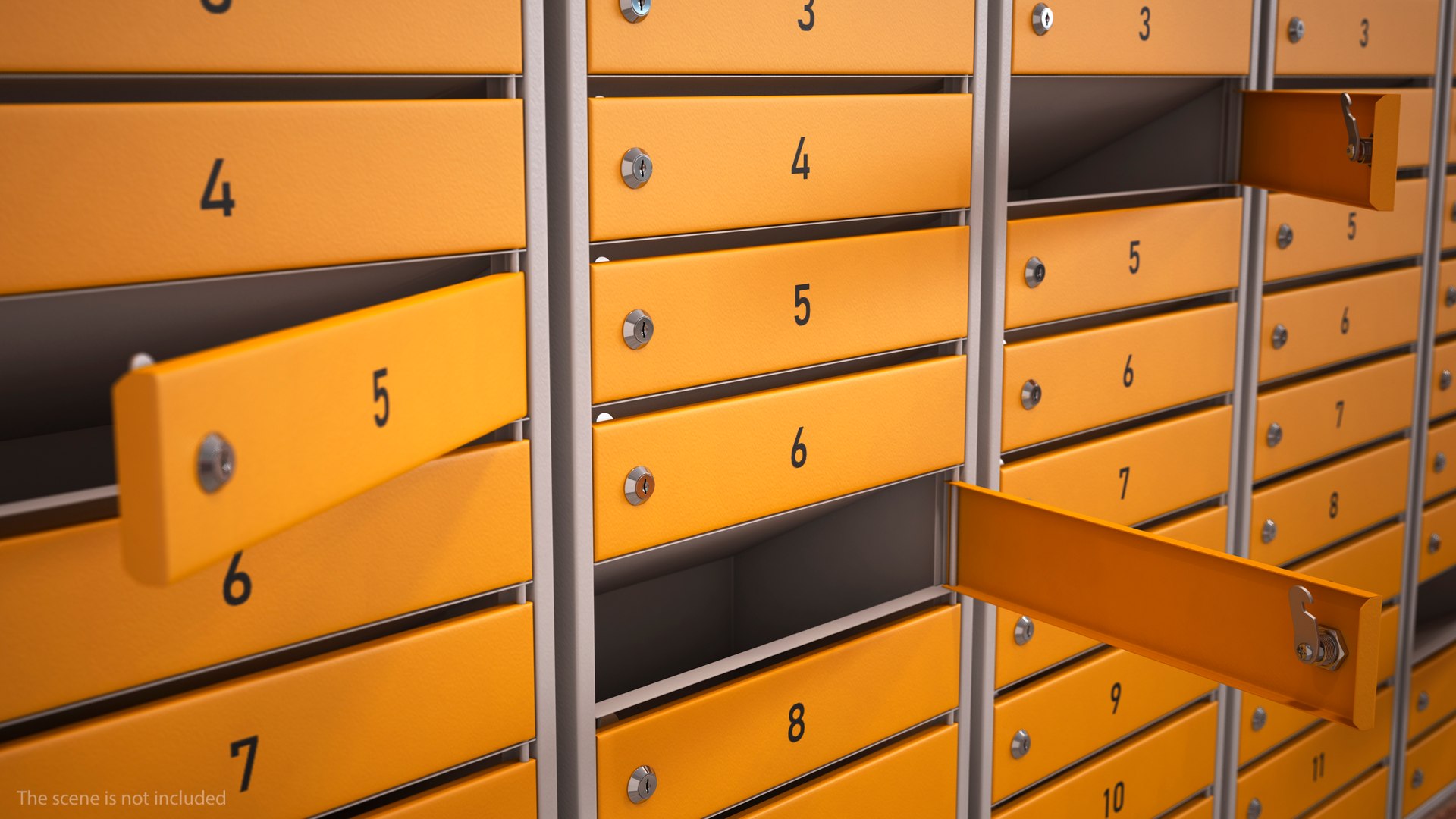Block Of 12 Apartment Mailboxes Model - TurboSquid 2004686