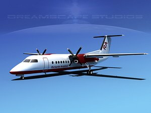 3d dhc-8 q300 model