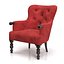 Fauteuil personnalisé en velours rouge de style espagnol PBR