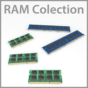 3D Model Computer Ram Collection
