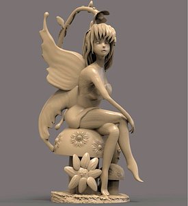3D fairy sculpture