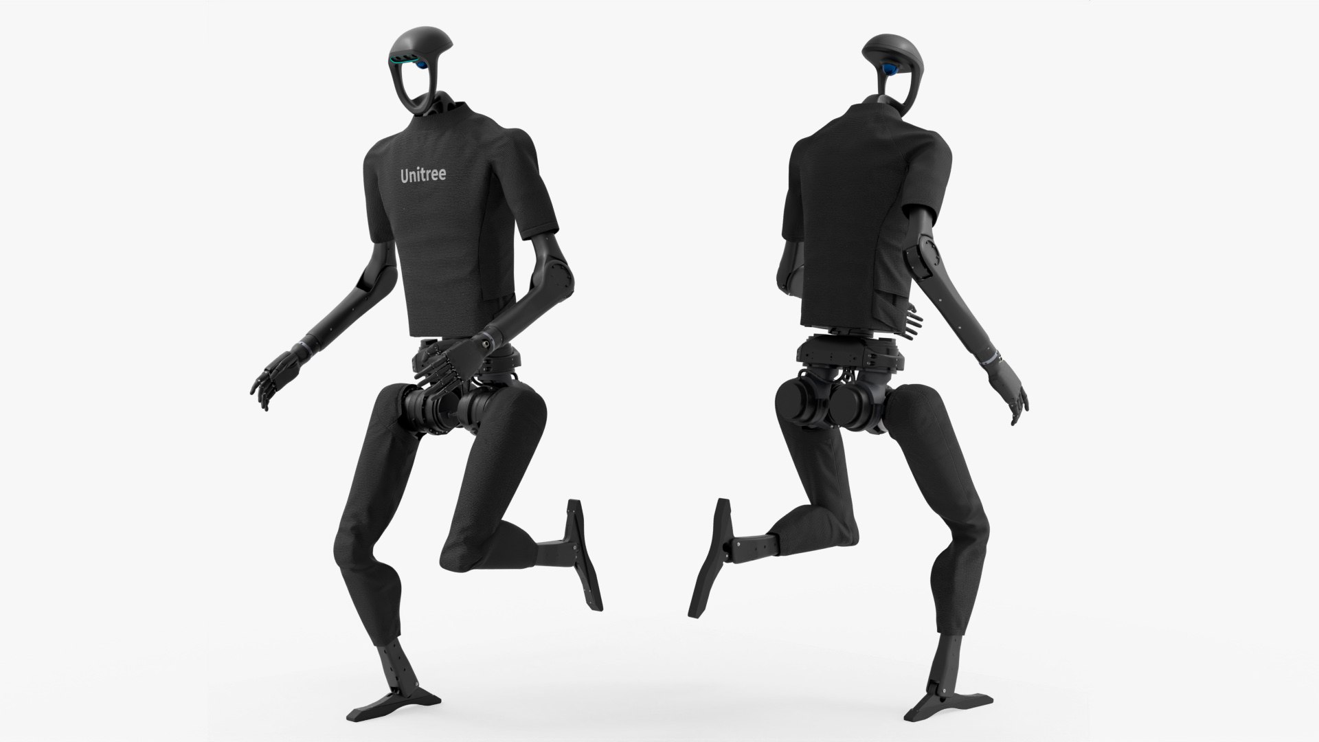 Unitree Humanoid Service Robot Rigged For Blender 3D model preview